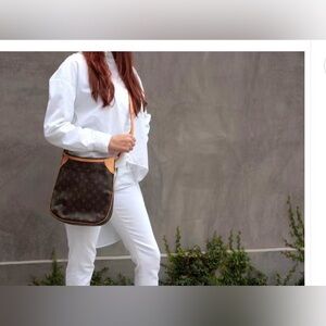 LOUIS VUITTON Odeon PM Shoulder crossbody Bag Monogram leather Brown
